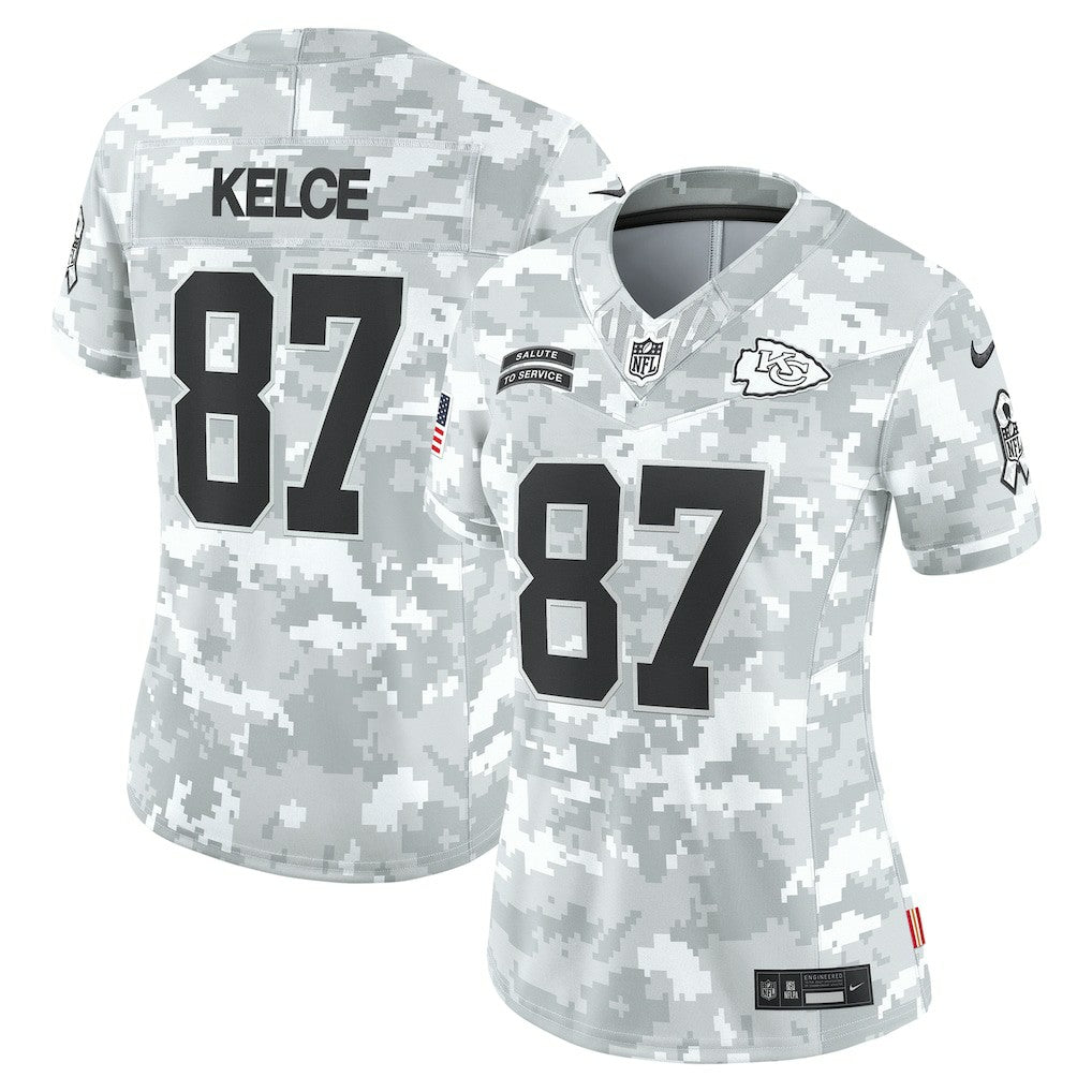 Kansas City Chiefs Nike Travis Kelce  Women's 2024 Salute to Service Limited Jersey