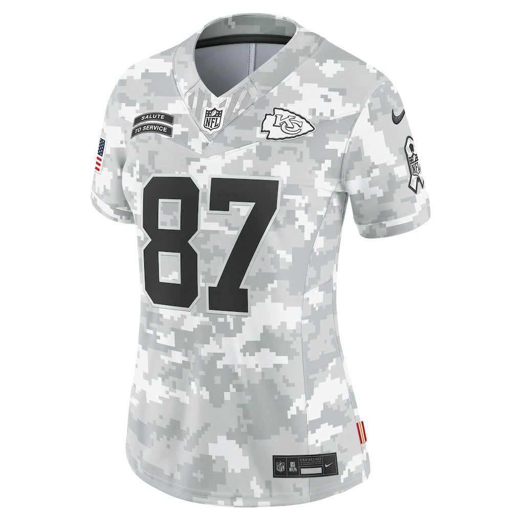 Kansas City Chiefs Nike Travis Kelce  Women's 2024 Salute to Service Limited Jersey
