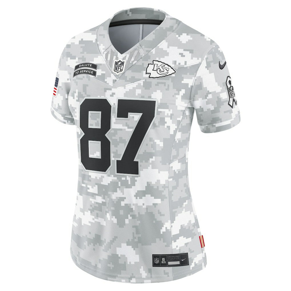 Kansas City Chiefs Nike Travis Kelce  Women's 2024 Salute to Service Limited Jersey