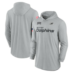 Miami Dolphins Nike 2024 Salute to Service Lightweight Dri-FIT Long Sleeve Hoodie T-Shirt