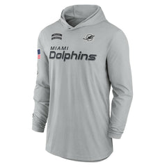 Miami Dolphins Nike 2024 Salute to Service Lightweight Dri-FIT Long Sleeve Hoodie T-Shirt
