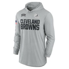 Cleveland Browns Nike 2024 Salute to Service Lightweight Dri-FIT Long Sleeve Hoodie T-Shirt