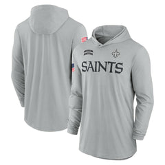 New Orleans Saints Nike 2024 Salute to Service Lightweight Dri-FIT Long Sleeve Hoodie T-Shirt