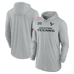 Houston Texans Nike 2024 Salute to Service Lightweight Dri-FIT Long Sleeve Hoodie T-Shirt