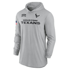 Houston Texans Nike 2024 Salute to Service Lightweight Dri-FIT Long Sleeve Hoodie T-Shirt