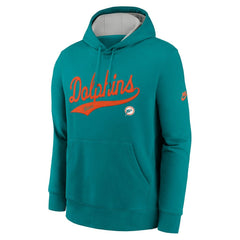 Miami Dolphins Nike Rewind Club Logo Pullover Hoodie