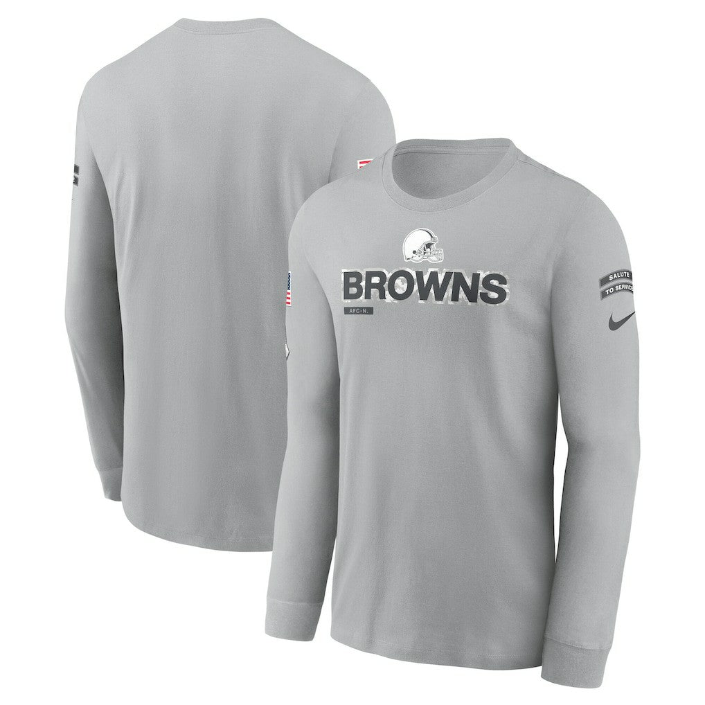 Cleveland Browns Nike 2024 Salute To Service Long Sleeve T-Shirt