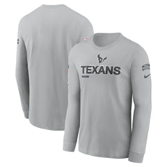 Houston Texans Nike 2024 Salute To Service Long Sleeve T-Shirt
