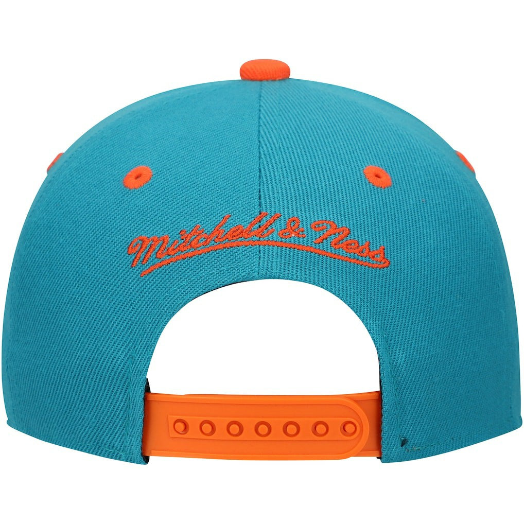 Miami Dolphins Mitchell & Ness Youth All In 2.0 Adjustable Hat