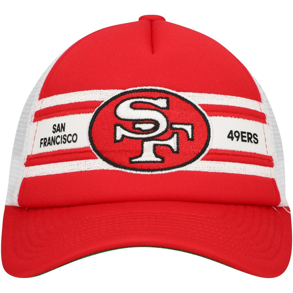 San Francisco 49ers Mitchell & Ness Youth Stripe Trucker Adjustable Hat