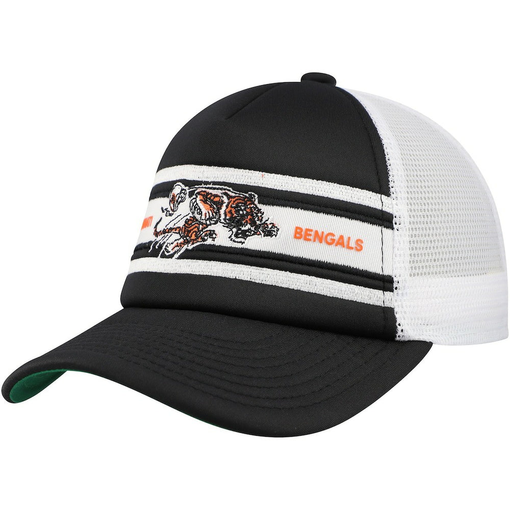 Cincinnati Bengals Mitchell & Ness Youth Stripe Trucker Adjustable Hat