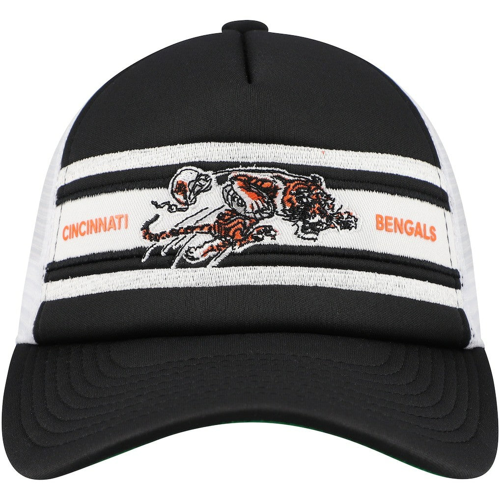 Cincinnati Bengals Mitchell & Ness Youth Stripe Trucker Adjustable Hat