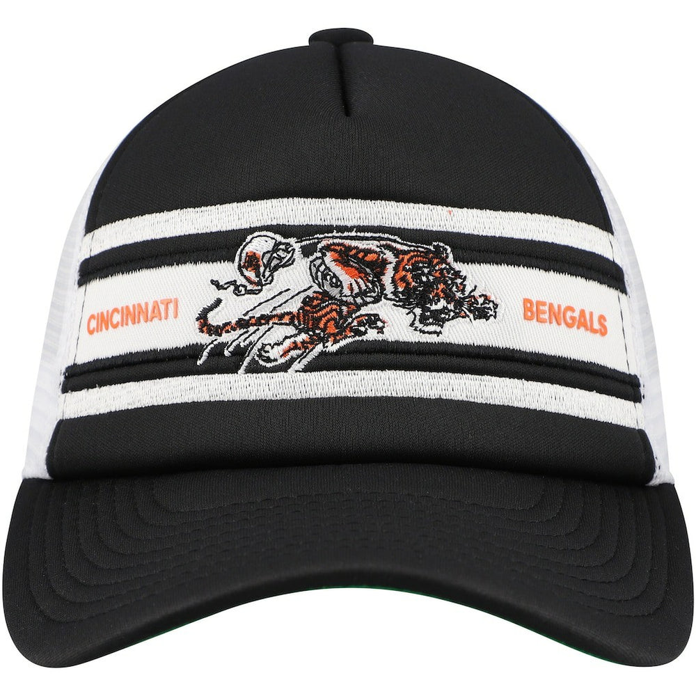 Cincinnati Bengals Mitchell & Ness Youth Stripe Trucker Adjustable Hat