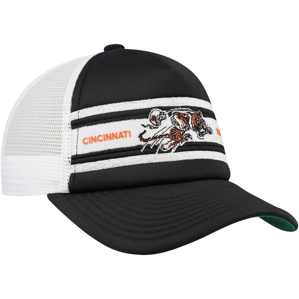 Cincinnati Bengals Mitchell & Ness Youth Stripe Trucker Adjustable Hat