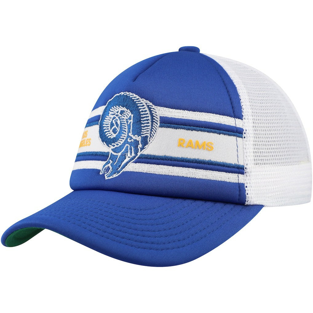 Los Angeles Rams Mitchell & Ness Youth Stripe Trucker Adjustable Hat