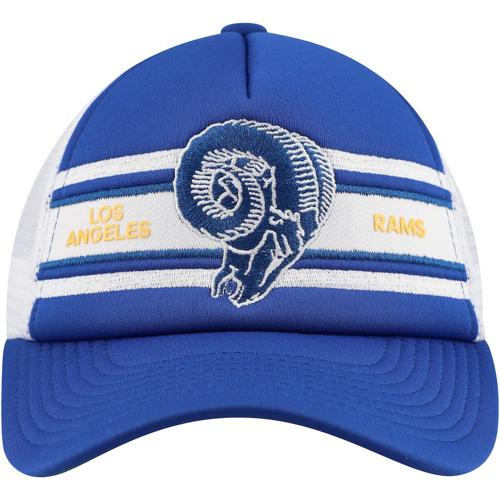 Los Angeles Rams Mitchell & Ness Youth Stripe Trucker Adjustable Hat