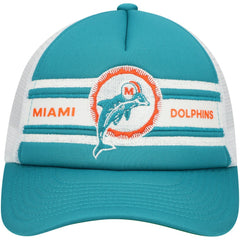 Miami Dolphins Mitchell & Ness Youth Stripe Trucker Adjustable Hat
