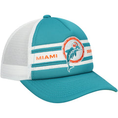 Miami Dolphins Mitchell & Ness Youth Stripe Trucker Adjustable Hat