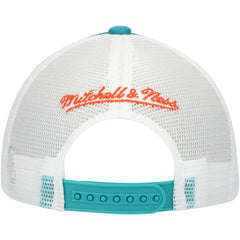 Miami Dolphins Mitchell & Ness Youth Stripe Trucker Adjustable Hat