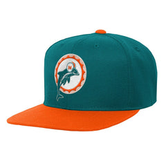 Miami Dolphins Mitchell & Ness Youth Team Two-Tone Snapback Hat