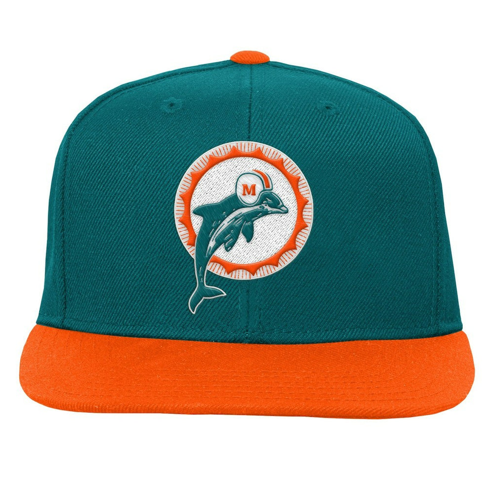 Miami Dolphins Mitchell & Ness Youth Team Two-Tone Snapback Hat