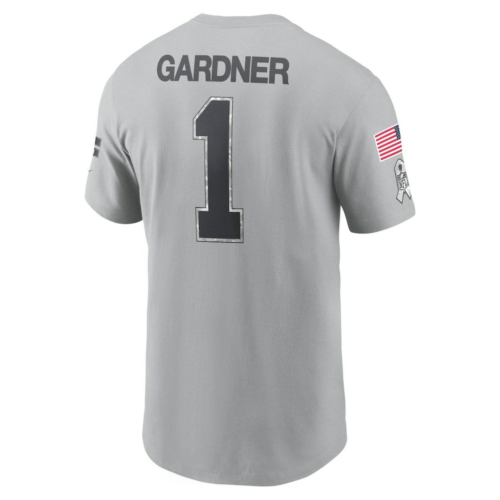 New York Jets Nike Ahmad Sauce Gardner  2024 Salute To Service Name & Number T-Shirt