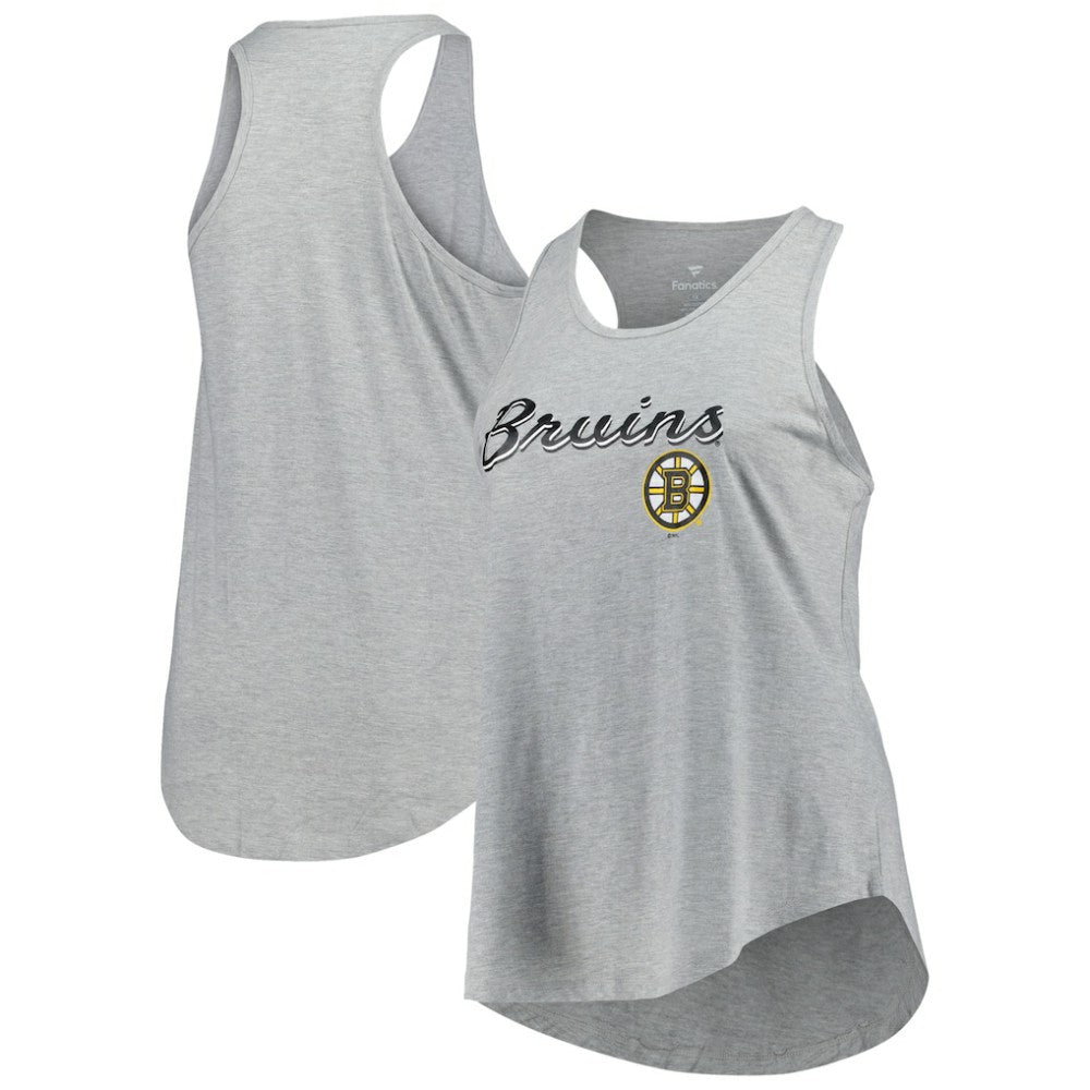 Boston Bruins Fanatics Women's Plus Size Racerback Tank Top On Sale