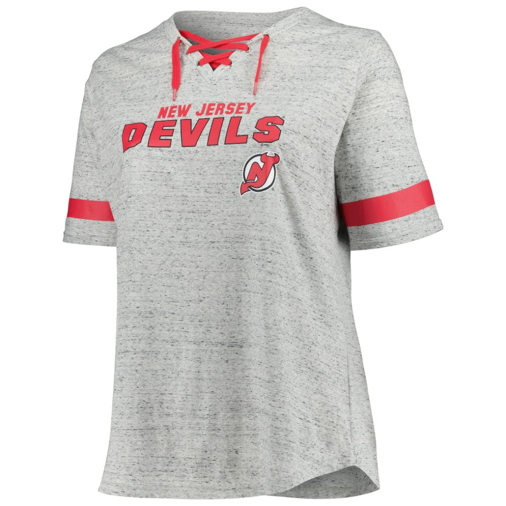 New Jersey Devils Fanatics Women's Plus Size Lace-Up T-Shirt Online