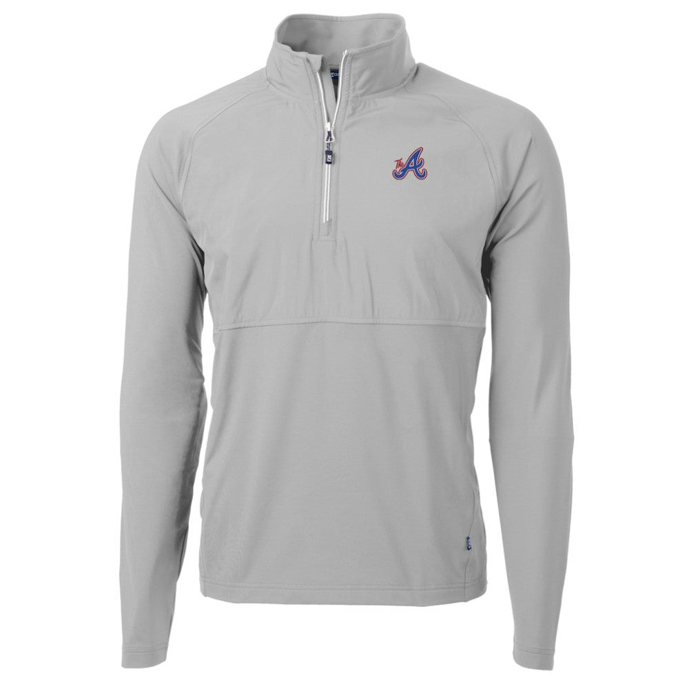 Atlanta Braves Cutter & Buck City Connect Adapt Eco Knit Hybrid Recycled Quarter-Zip Pullover Top | MLB Outlet