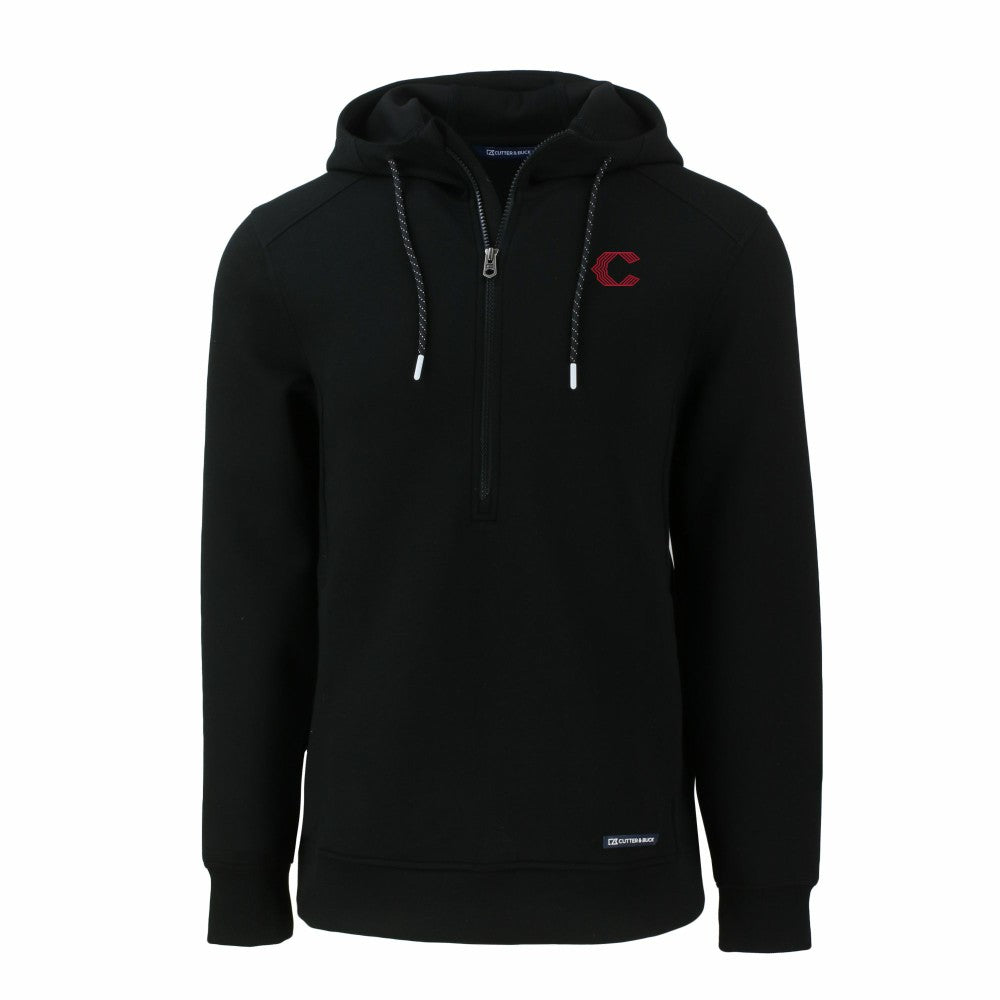 Cincinnati Reds Cutter & Buck City Connect Roam Eco Recycled Half-Zip Pullover Hoodie | MLB For sale