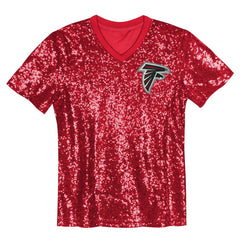 Atlanta Falcons  Bijan Robinson  Girls Youth Sequin V-Neck Fashion Jersey