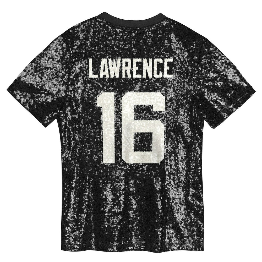 Jacksonville Jaguars  Trevor Lawrence  Girls Youth Sequin V-Neck Fashion Jersey