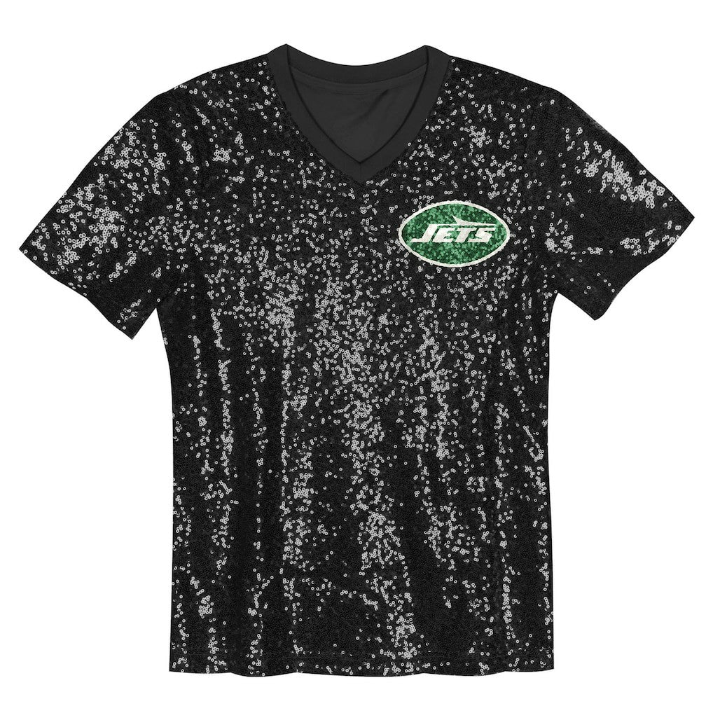 New York Jets  Sauce Gardner  Girls Youth Sequin V-Neck Fashion Jersey
