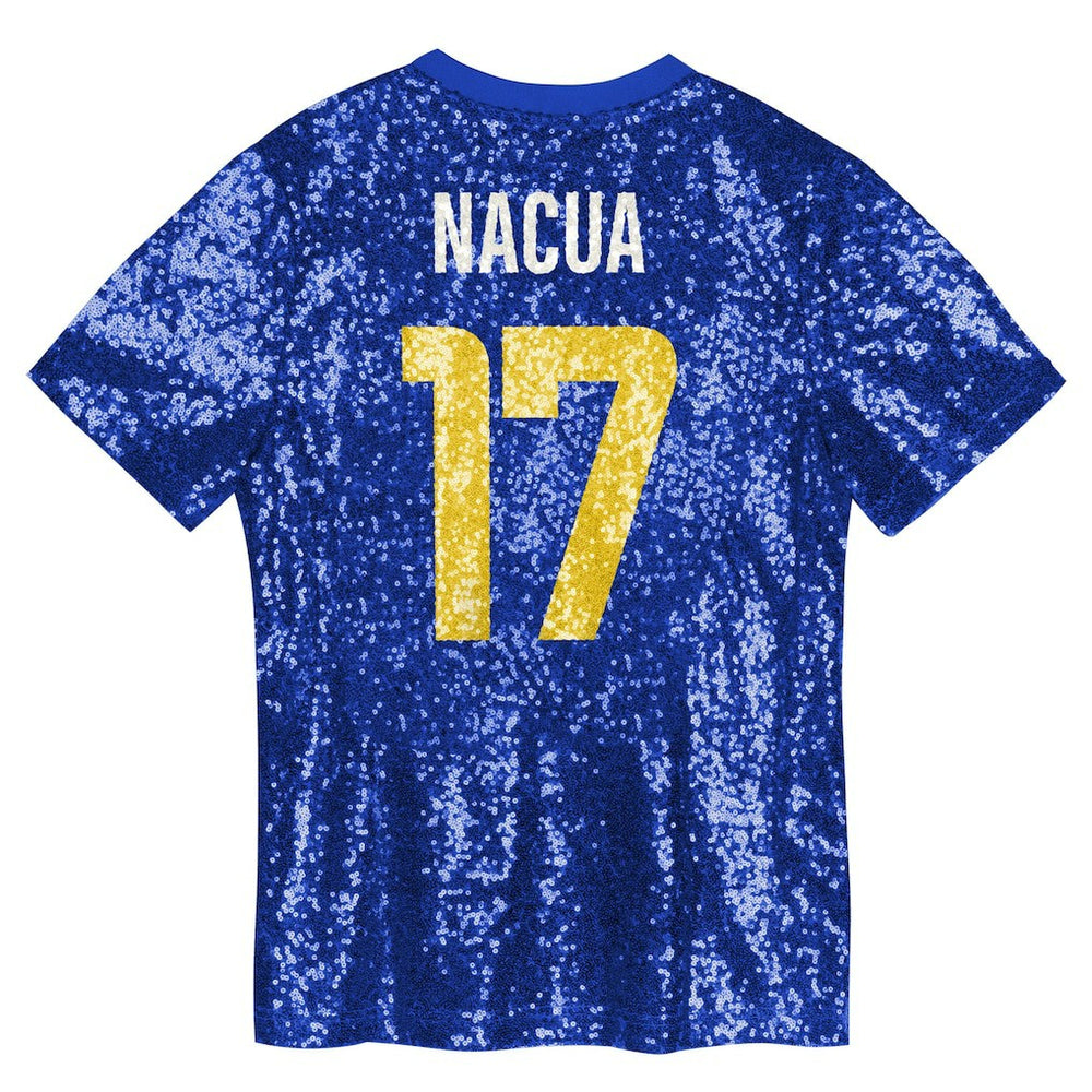 Los Angeles Rams  Puka Nacua  Girls Youth Sequin V-Neck Fashion Jersey