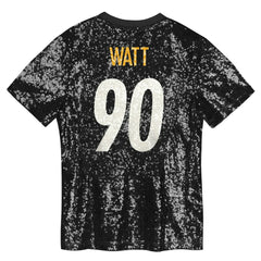 Pittsburgh Steelers  T.J. Watt  Girls Youth Sequin V-Neck Fashion Jersey