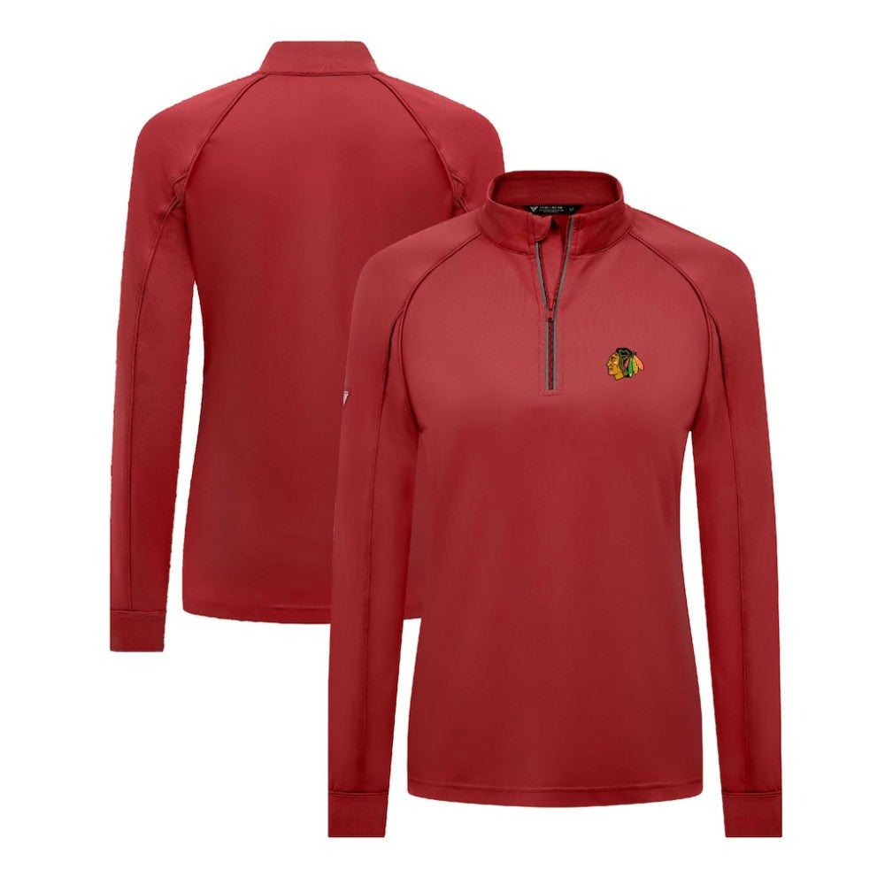 Chicago Blackhawks Levelwear Women's Kinetic Insignia Core Quarter-Zip Pullover Top Discount
