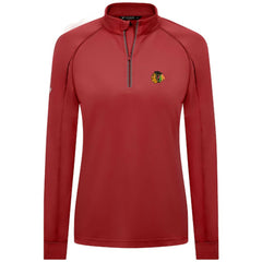 Chicago Blackhawks Levelwear Women's Kinetic Insignia Core Quarter-Zip Pullover Top Discount