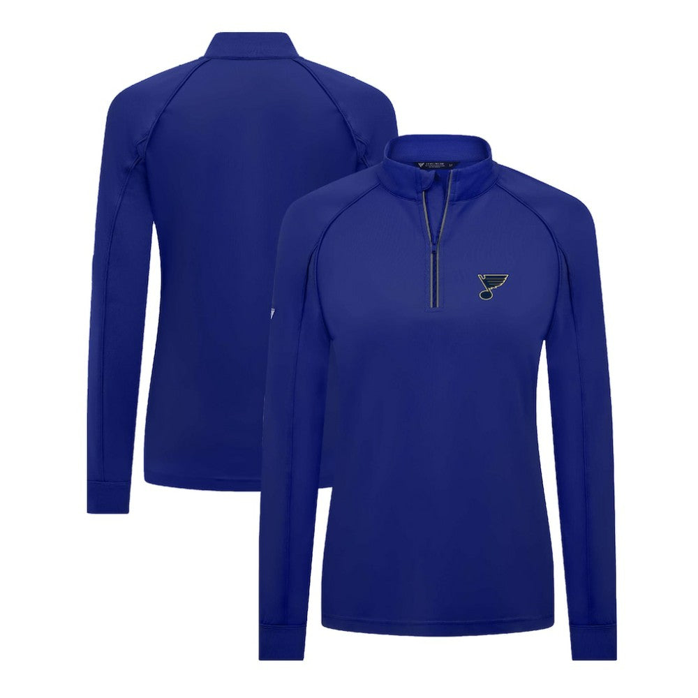 St. Louis Blues Levelwear Women's Kinetic Insignia Core Quarter-Zip Pullover Top For Sale