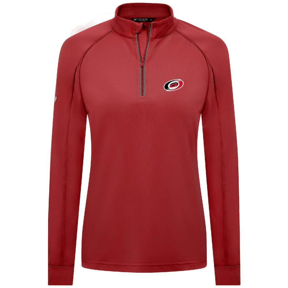 Carolina Hurricanes Levelwear Women's Kinetic Insignia Core Quarter-Zip Pullover Top Online