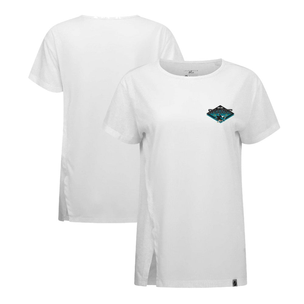 San Jose Sharks Levelwear Women's Influx Club Patch 2.0 T-Shirt Discount
