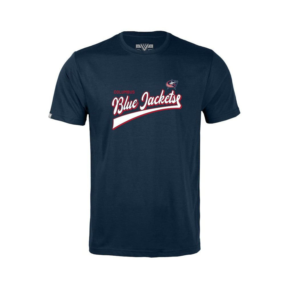 Columbus Blue Jackets Levelwear Youth Little Richmond Retro Script T-Shirt Discount