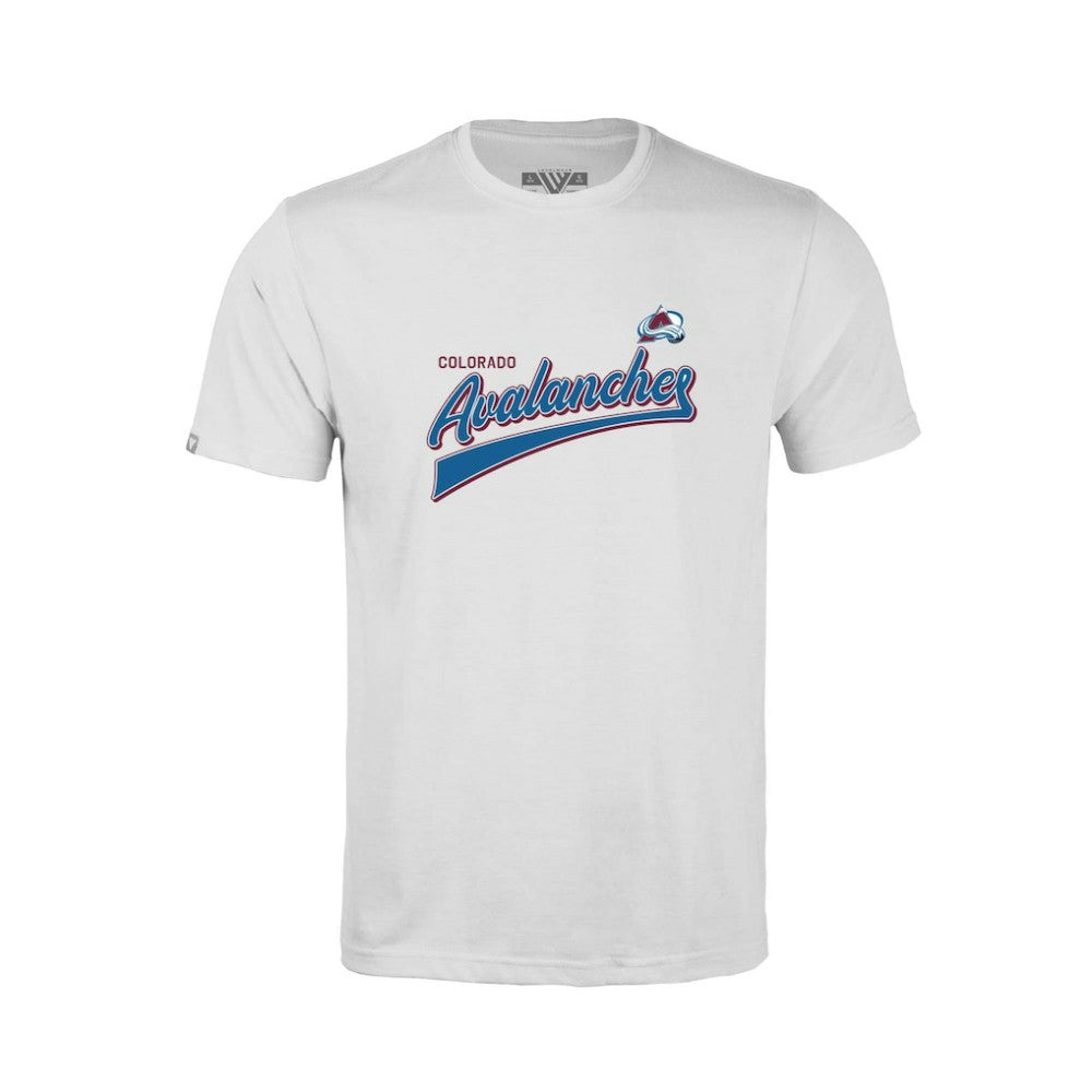 Colorado Avalanche Levelwear Youth Little Richmond Retro Script T-Shirt Sale
