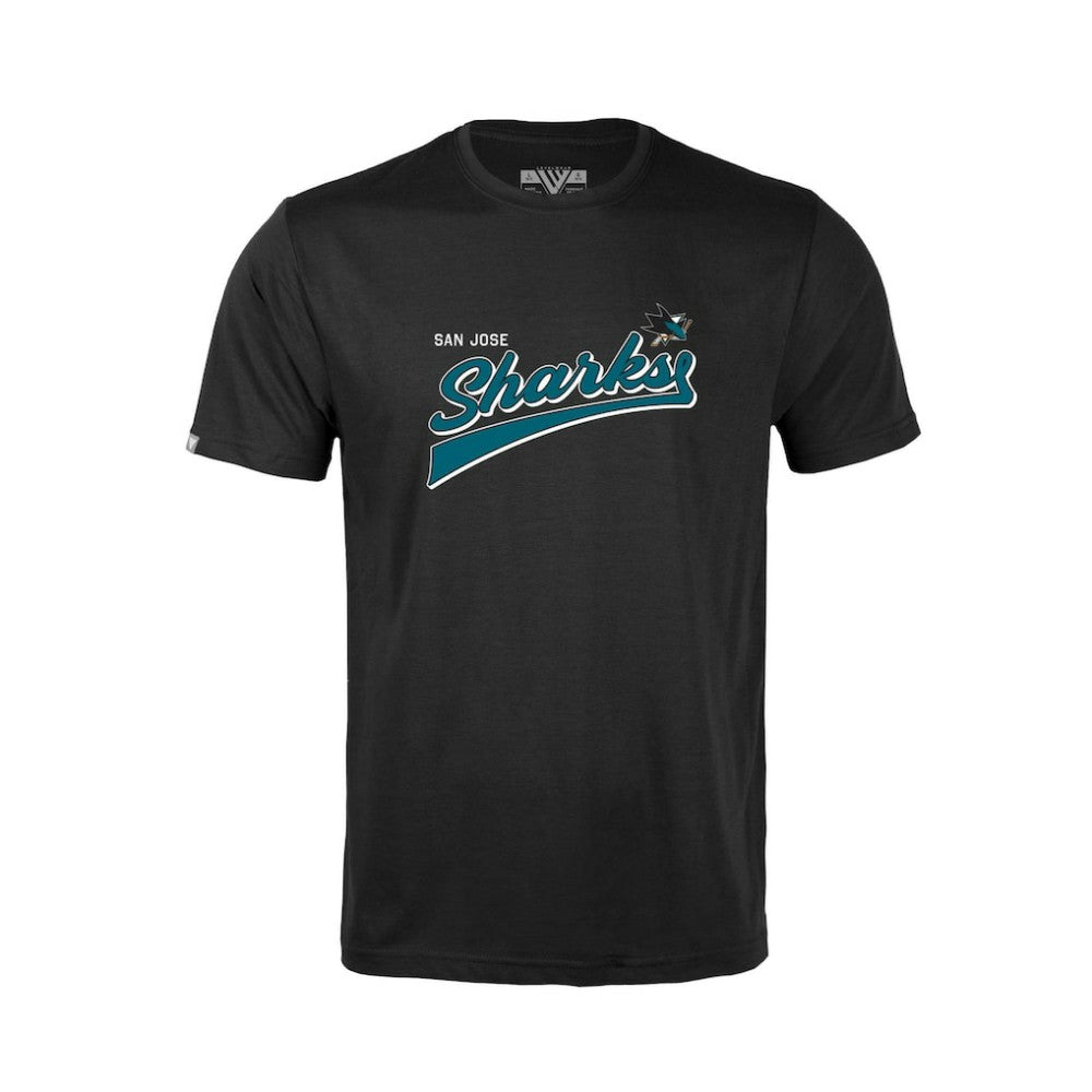 San Jose Sharks Levelwear Youth Little Richmond Retro Script T-Shirt Discount