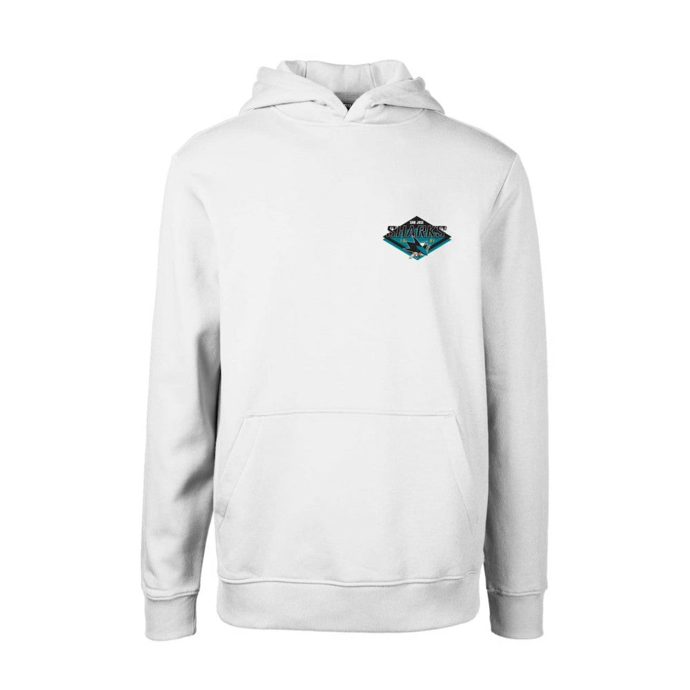 San Jose Sharks Levelwear Youth Podium Club Patch 2.0 Fleece Pullover Hoodie For Sale