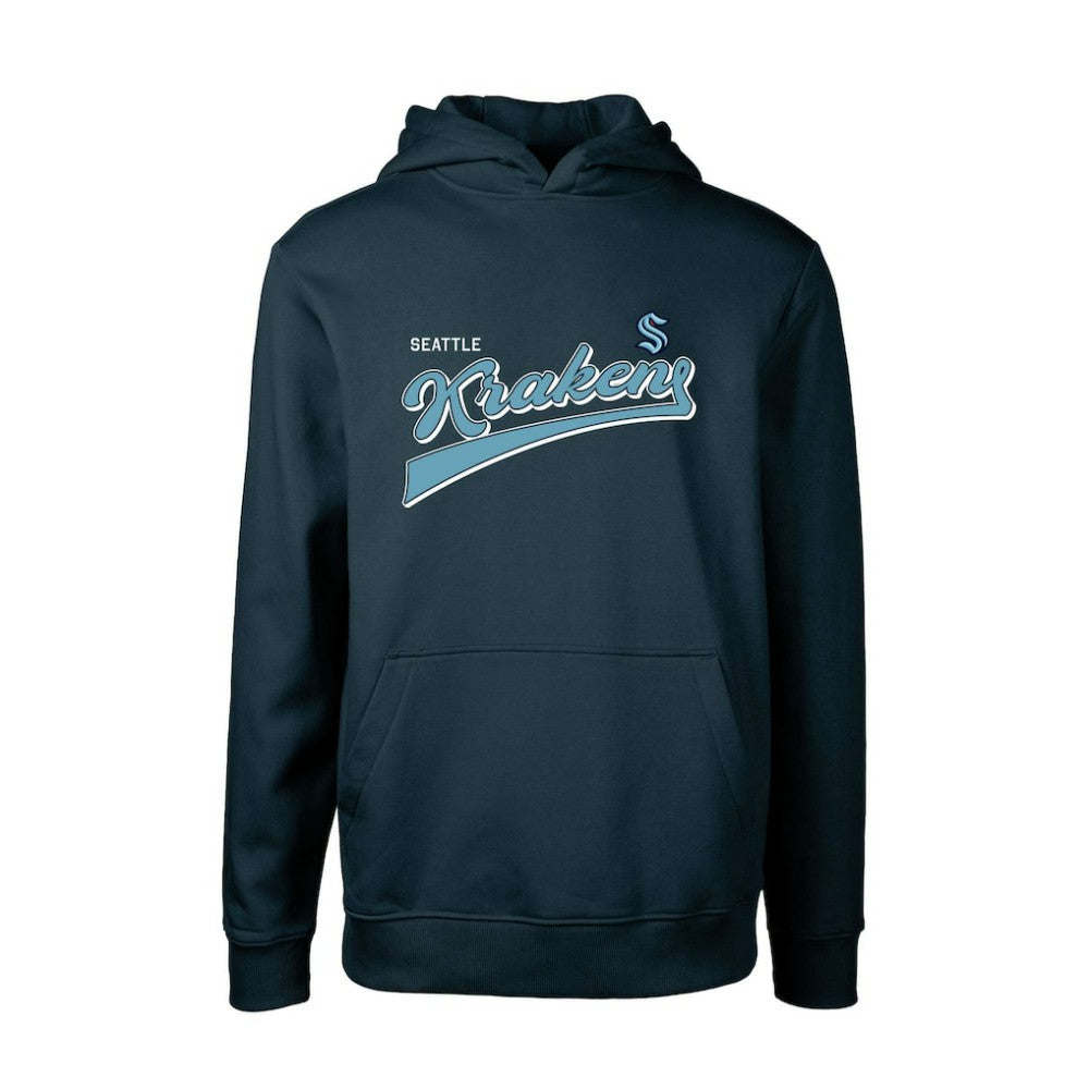 Seattle Kraken Levelwear Youth Podium Retro Script Fleece Pullover Hoodie Sale
