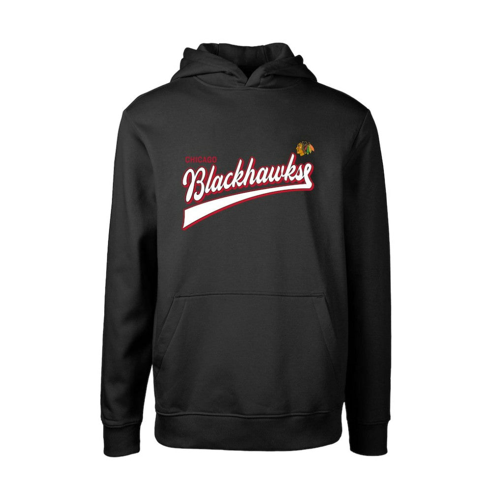 Chicago Blackhawks Levelwear Youth Podium Retro Script Fleece Pullover Hoodie Online
