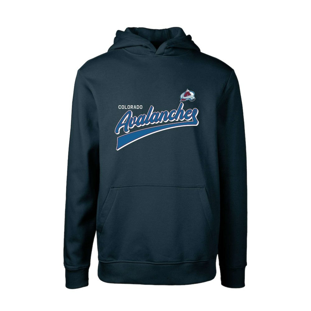 Colorado Avalanche Levelwear Youth Podium Retro Script Fleece Pullover Hoodie Online