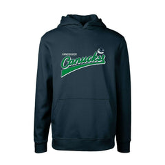 Vancouver Canucks Levelwear Youth Podium Retro Script Fleece Pullover Hoodie Outlet