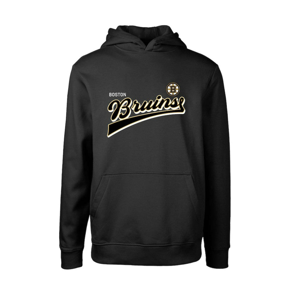 Boston Bruins Levelwear Youth Podium Retro Script Fleece Pullover Hoodie Outlet