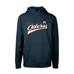 Edmonton Oilers Levelwear Youth Podium Retro Script Fleece Pullover Hoodie For Sale